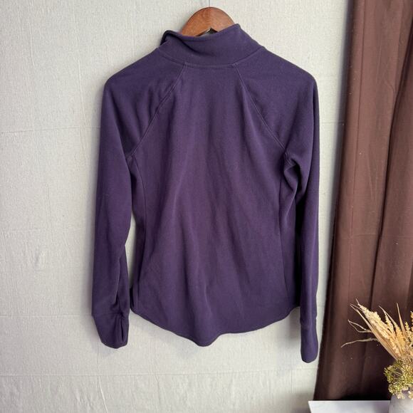 Old Navy Active Size S Purple Fleece Full Zip Jacket Long Sleeve Thumb Holes - Picture 7 of 10